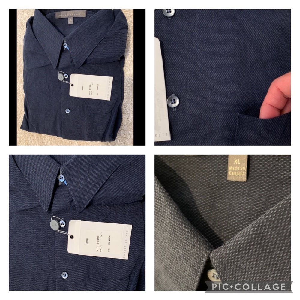 Men’s navy shirt, pocket NWT Robert Barakett XL NWT aka Tommy Bahama - s…